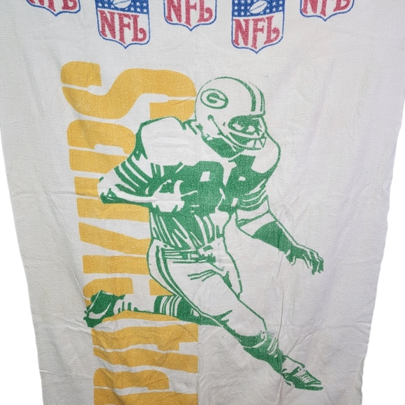 Greenbay Packers Vintage Oversized Beach Pool Towl Thin One Sided - Picture 2 of 11